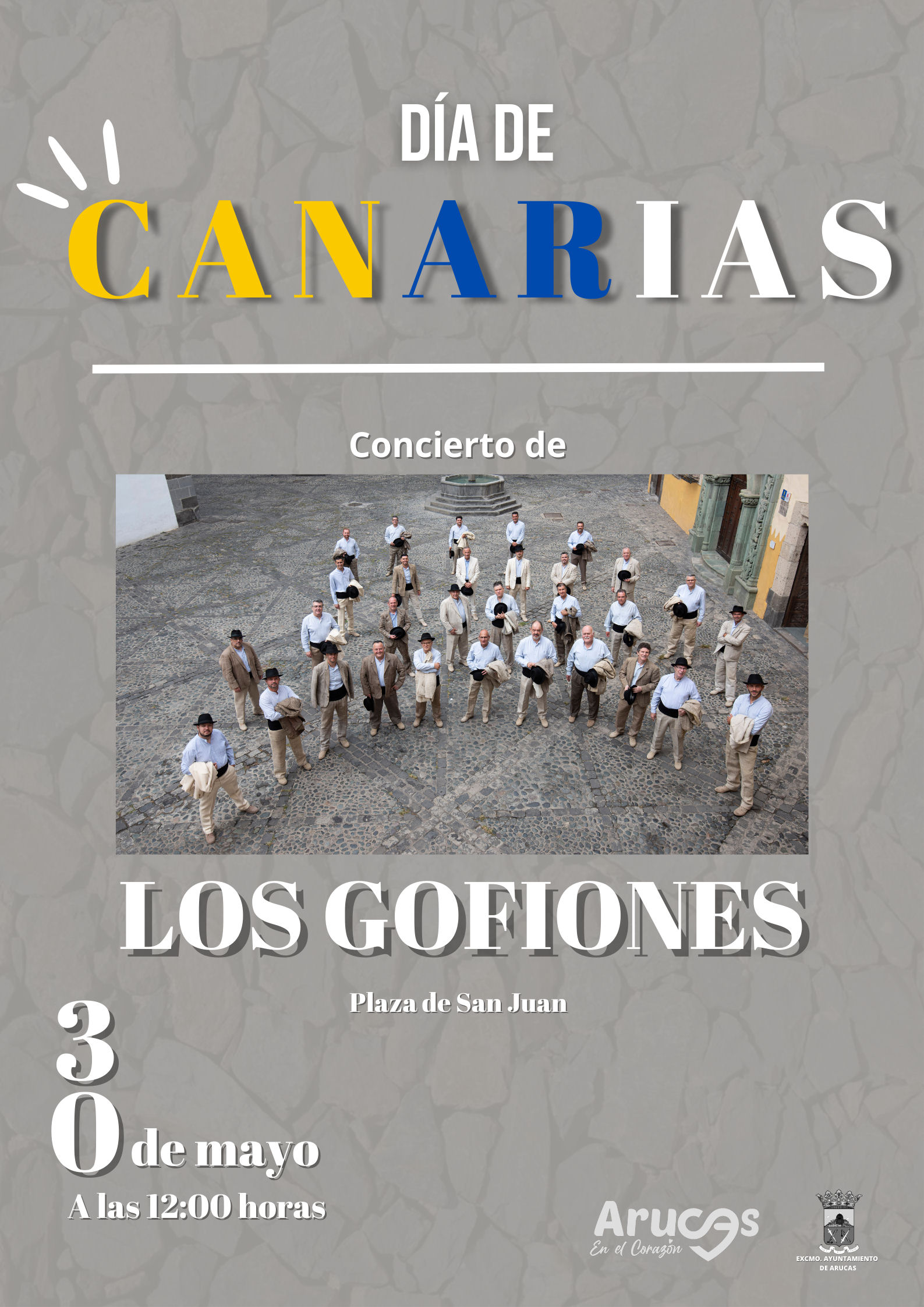 Los Gofiones actuarán en Arucas, con motivo de la celebración del Día de Canarias
